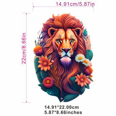 Colorful Lion Ironing Sticker For Men - DIY Heat Transfer