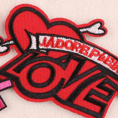3pcs Letter Lip Embroidered Patch Iron On Sticker DIY Clothing Coat Accessories