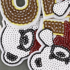 3pcs Sequin Number Embroidery Patches Iron on Patch