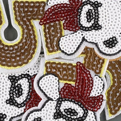 3pcs Sequin Number Embroidery Patches Iron on Patch