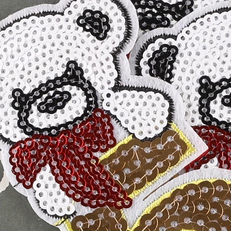 3pcs Sequin Number Embroidery Patches Iron on Patch