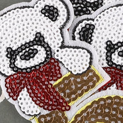 3pcs Sequin Number Embroidery Patches Iron on Patch