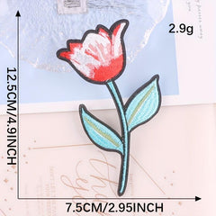 2pcs Flower Cloth Stickers Girls Boys DIY Clothing Bags Decoration