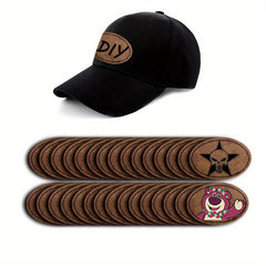 30pcs Blank Leather Patches Adhesive Trucker Hat Iron On Patches Repair Patch