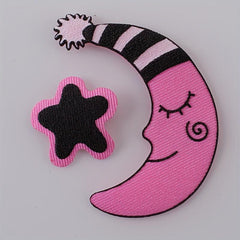 6PCS 3D Moon And Star Cloth Stickers Children's Clothing Decoration DIY Patch