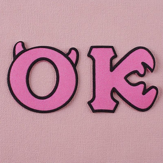 6PCS 3D Printing Letter Style Cloth Stickers - Creative Decorative Sewable Irona