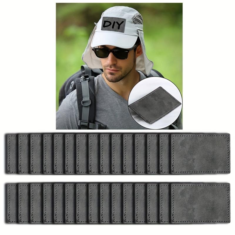 30pc Adhesive Leather Patches for Trucker Hat, DIY Clothes Repair Patch