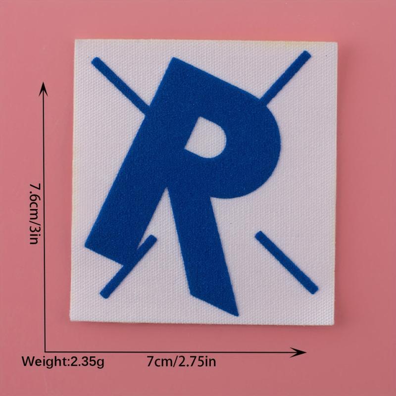 4PCS 3D Printing Letter Style Self-Adhesive Stickers for School Bag & Phone Case