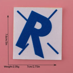 4PCS 3D Printing Letter Style Self-Adhesive Stickers for School Bag & Phone Case