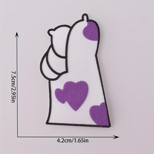 3pcs DIY Dog Paw Iron On Patches Sew On Embroidered Applique For Kids