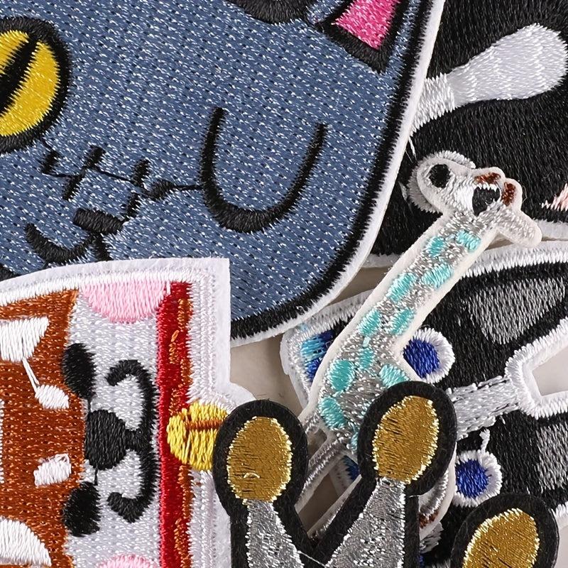 14pcs Cartoon Animal Embroidery Patches for Girls Clothing DIY