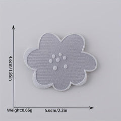 4pcs Cloud Iron On Patches Sew On Embroidered Applique Repair Patch DIY Crafts