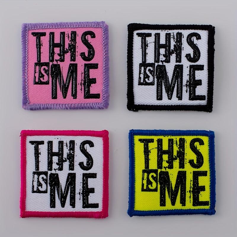 4PCS 3D Letter Cloth Stickers Ironable Decor for Kids