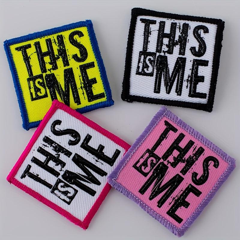 4PCS 3D Letter Cloth Stickers Ironable Decor for Kids