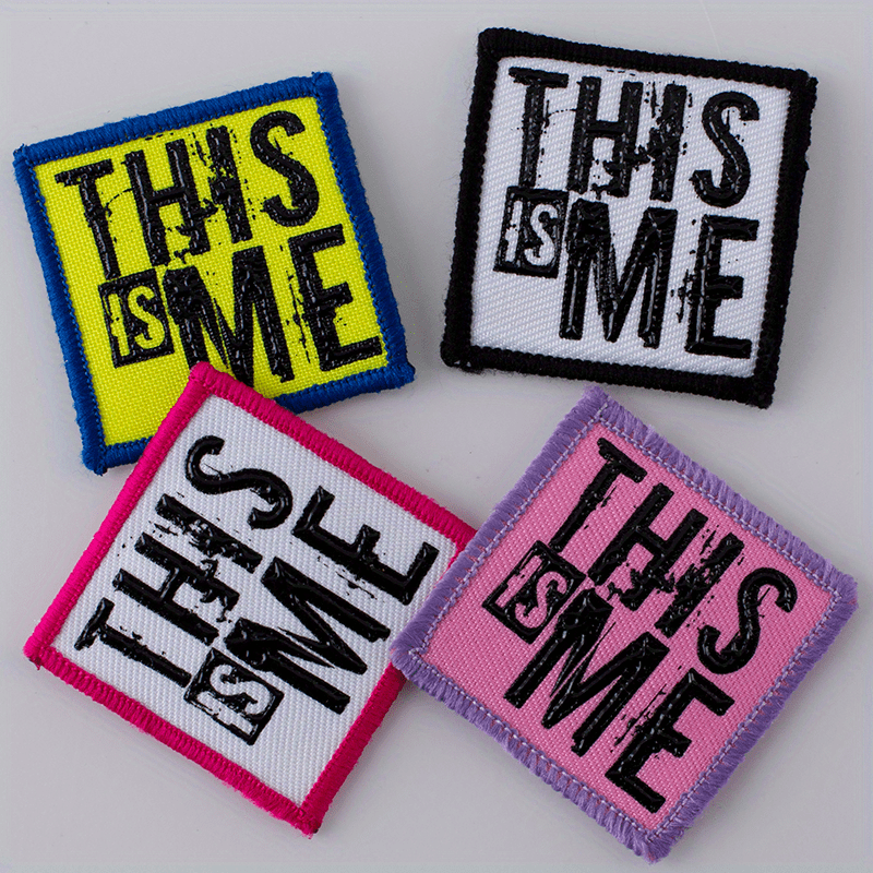 4PCS 3D Letter Cloth Stickers Ironable Decor for Kids