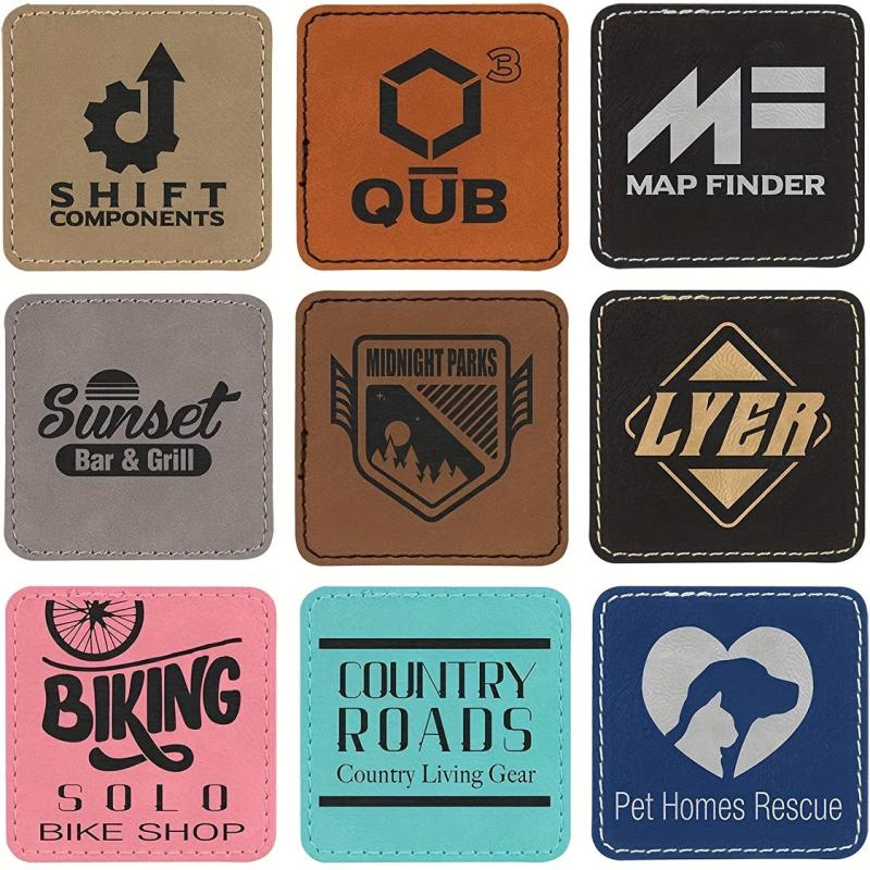 60pcs Blank Patches Laser Printing Leather Patch Iron On Sew On Repair Patch