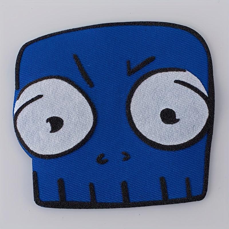 5pcs Angry Face Iron On Patches Sew On Embroidered Applique Repair Patch DIY