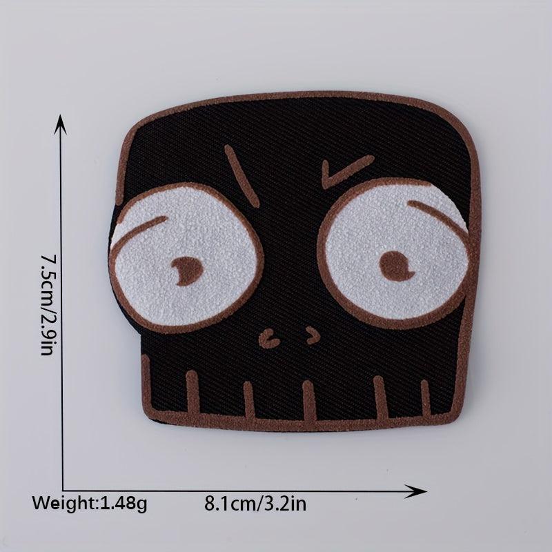 5pcs Angry Face Iron On Patches Sew On Embroidered Applique Repair Patch DIY