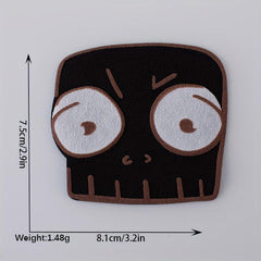 5pcs Angry Face Iron On Patches Sew On Embroidered Applique Repair Patch DIY