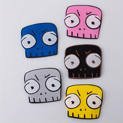 5pcs Angry Face Iron On Patches Sew On Embroidered Applique Repair Patch DIY