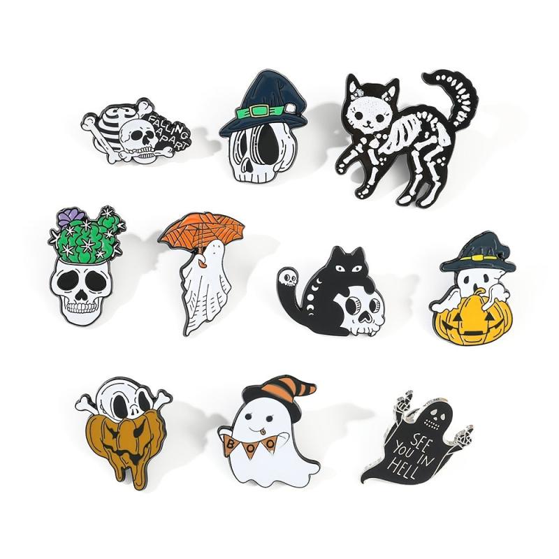 Men's Punk Skull Brooch Bag Accessory