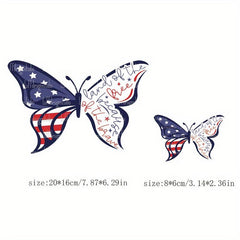 National Flag Butterfly Iron On Patches For Clothing Pillow Bag