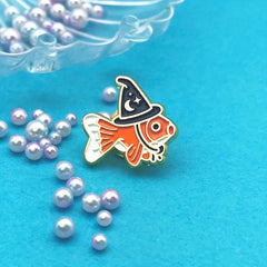 Fish Wears Magic Hat Travels World Oil Drop Brooch