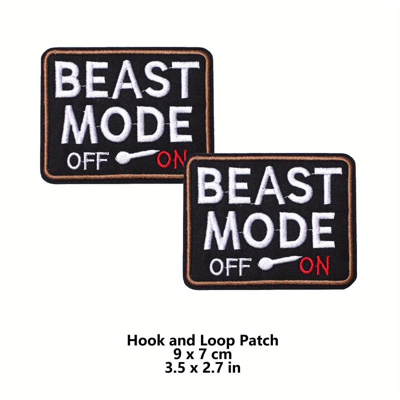 JCARP 2pcs Embroidered Patches For Men Tactical Badges Beast Mode On