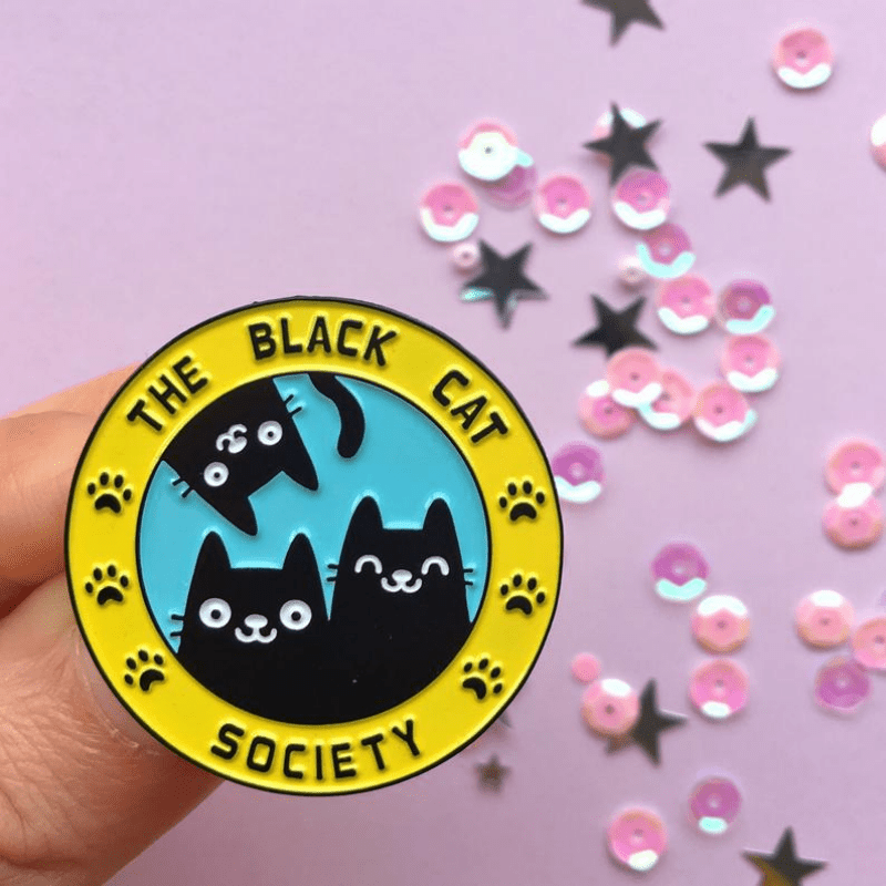 Cartoon Cat Alloy Brooch