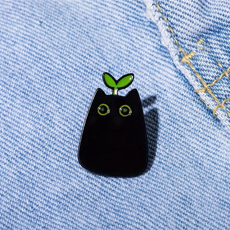 Cat Plants Enamel Pin