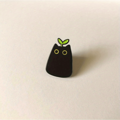 Cat Plants Enamel Pin