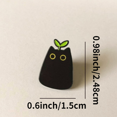 Cat Plants Enamel Pin