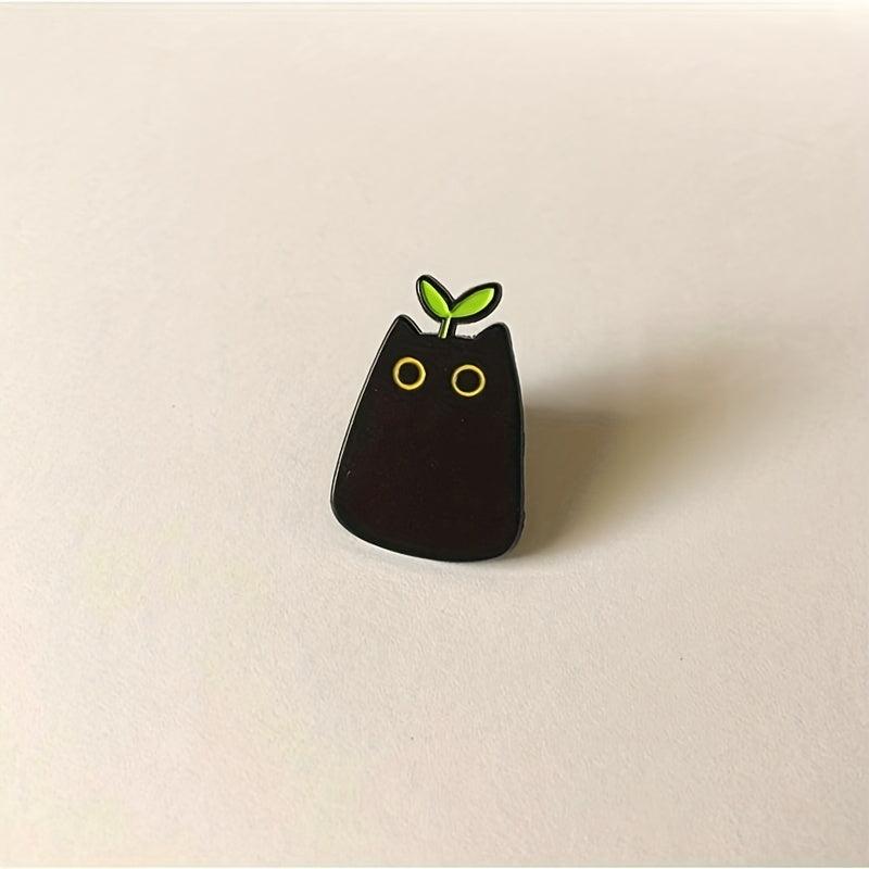 Cat Plants Enamel Pin