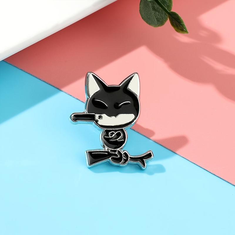 Cute Cat Enamel Kitten Brooch Pin