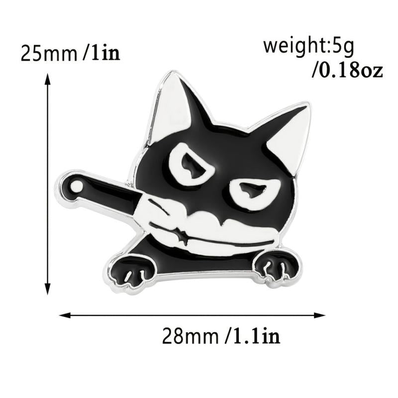 Cute Cat Enamel Kitten Brooch Pin