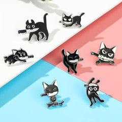 Cute Cat Enamel Kitten Brooch Pin