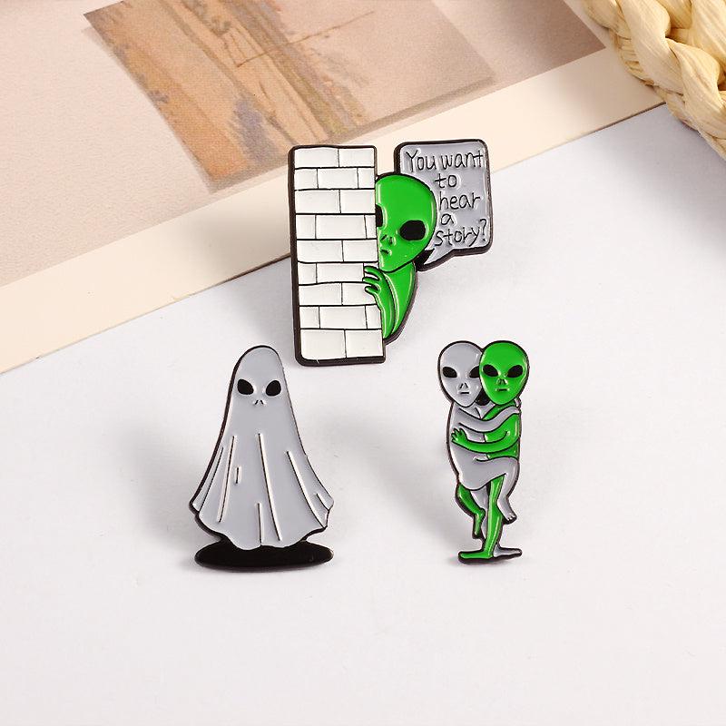Vintage Alien Series Alloy Brooch