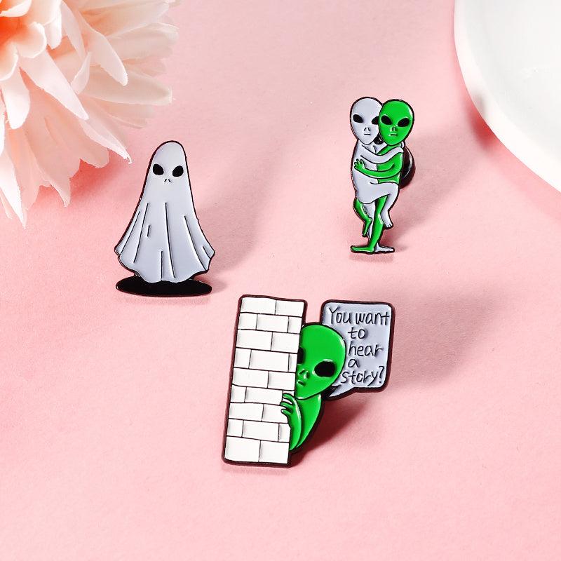Vintage Alien Series Alloy Brooch