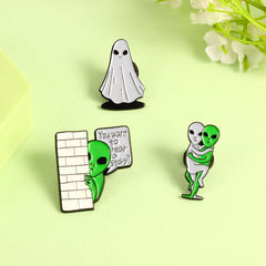 Vintage Alien Series Alloy Brooch