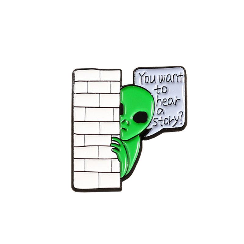 Vintage Alien Series Alloy Brooch