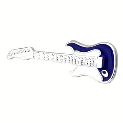 Delicate Guitar Instrument Collar Pin For Men