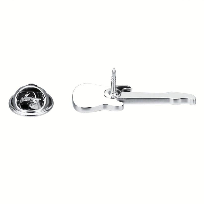 Delicate Guitar Instrument Collar Pin For Men