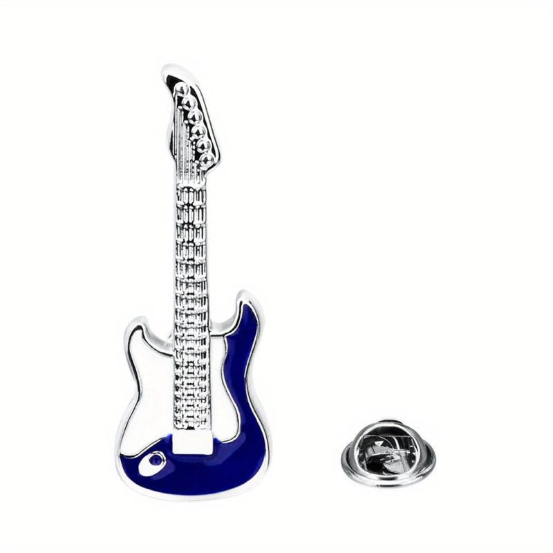 Delicate Guitar Instrument Collar Pin For Men
