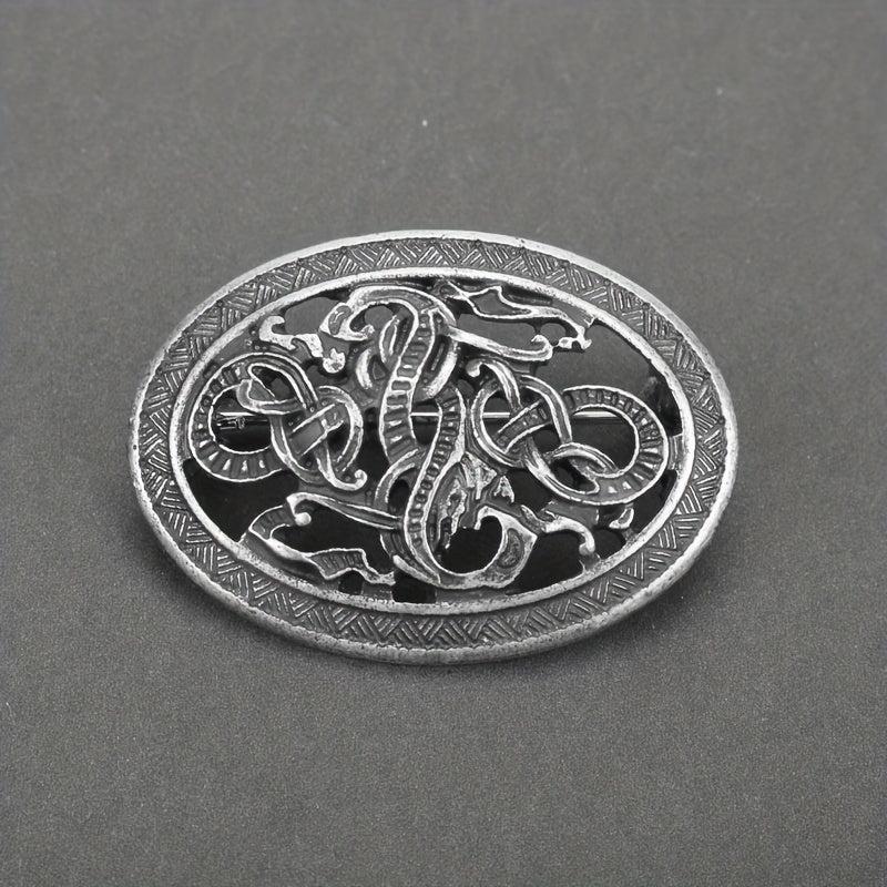 Medieval Pattern Brooch Retro Viking Brooch Badge Clothing Bags