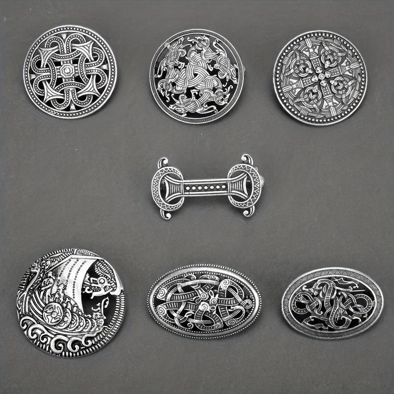 Medieval Pattern Brooch Retro Viking Brooch Badge Clothing Bags