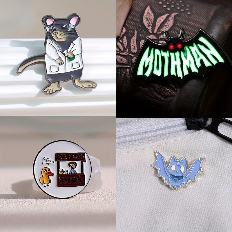 Starry Bat Enamel Pins - Mysterious Animal Jewelry Gift
