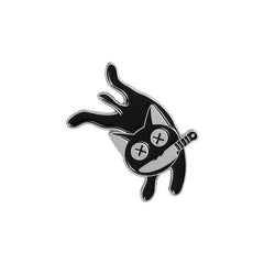 Cute Enamel Cat Handle Brooch Pin