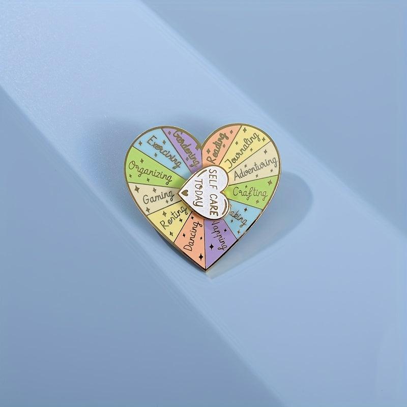 Heart Turntable Hard Enamel Pins - Funny Jewelry Gift