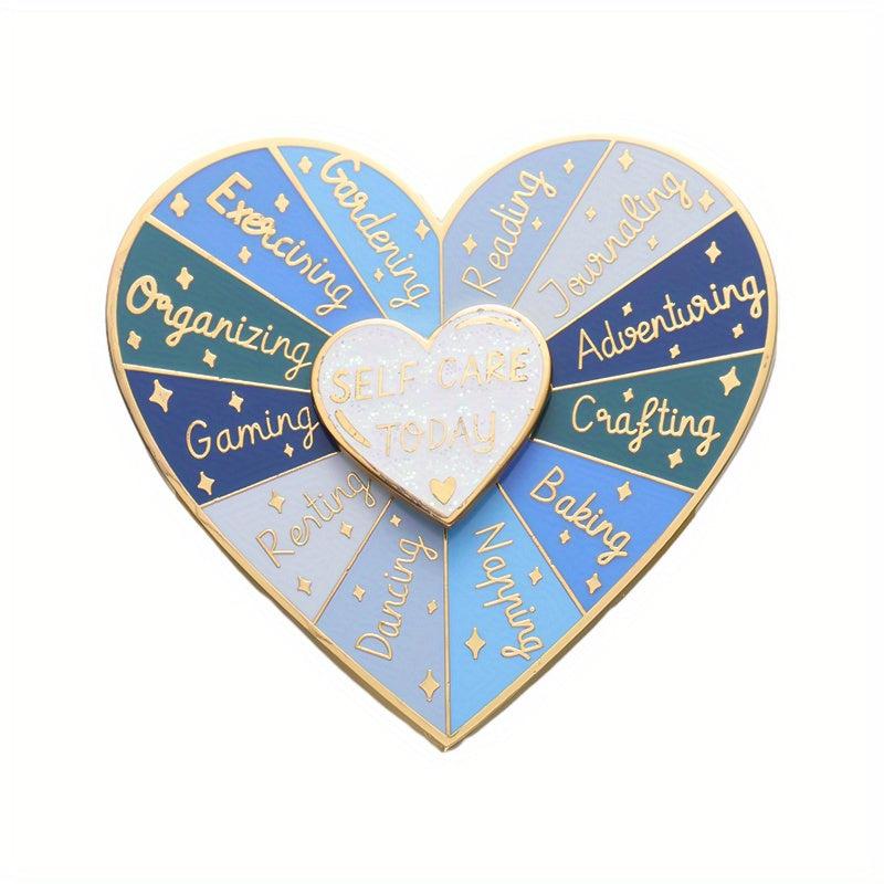 Heart Turntable Hard Enamel Pins - Funny Jewelry Gift