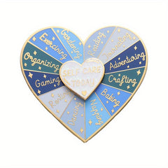 Heart Turntable Hard Enamel Pins - Funny Jewelry Gift